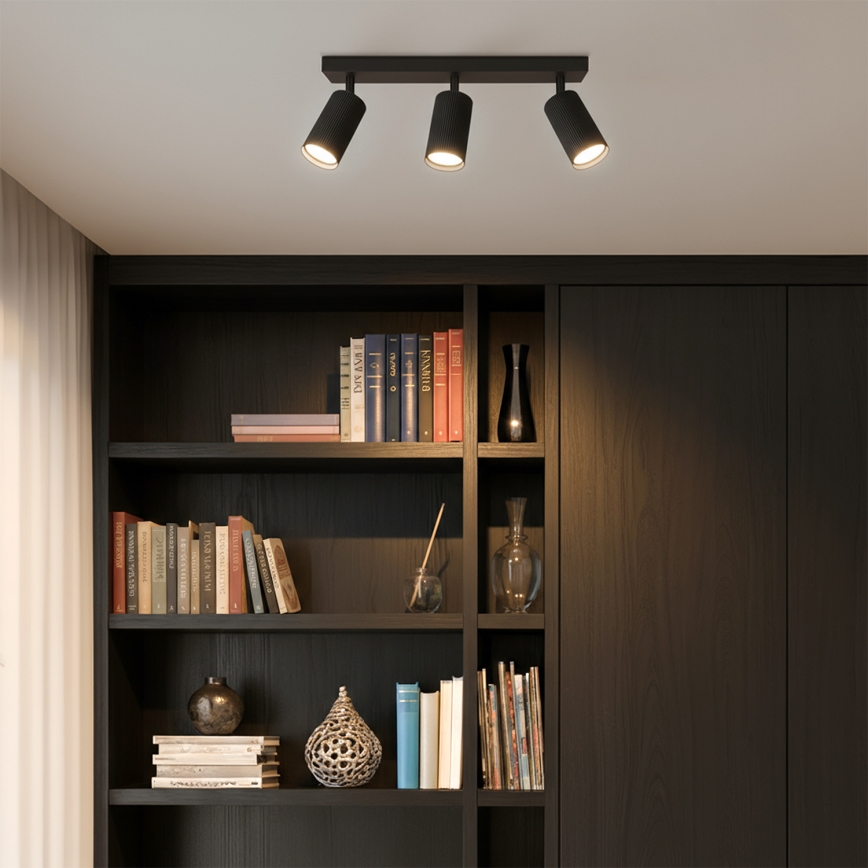 Brilagi - LED RGBW dæmpbar spotlampe SELE MODERN 3xGU10/4,8W/230V 3000K sort + fjernbetjening