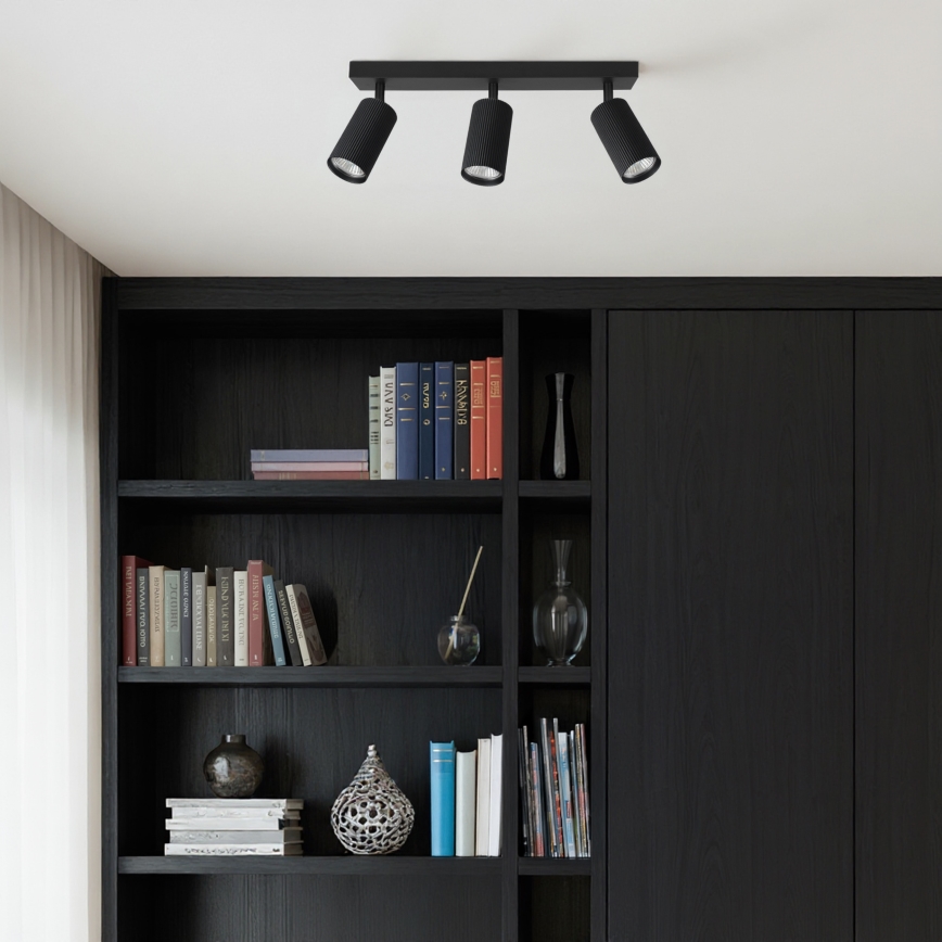 Brilagi - LED RGBW dæmpbar spotlampe SELE MODERN 3xGU10/4,8W/230V 3000K sort + fjernbetjening
