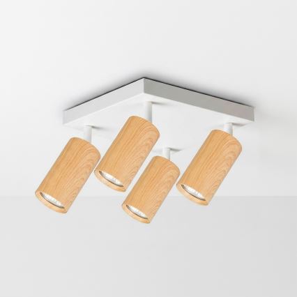 Brilagi - LED RGBW dæmpbar spotarmatur SELE SQUARE 4xGU10/6,5W/230V 2700-6500K hvid/egedekor