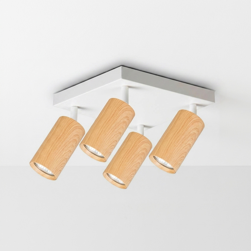 Brilagi - LED RGBW dæmpbar spotarmatur SELE SQUARE 4xGU10/6,5W/230V 2700-6500K hvid/egedekor