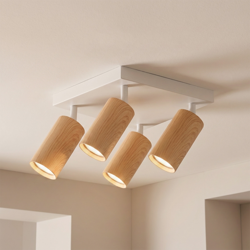 Brilagi - LED RGBW dæmpbar spotarmatur SELE SQUARE 4xGU10/6,5W/230V 2700-6500K hvid/egedekor