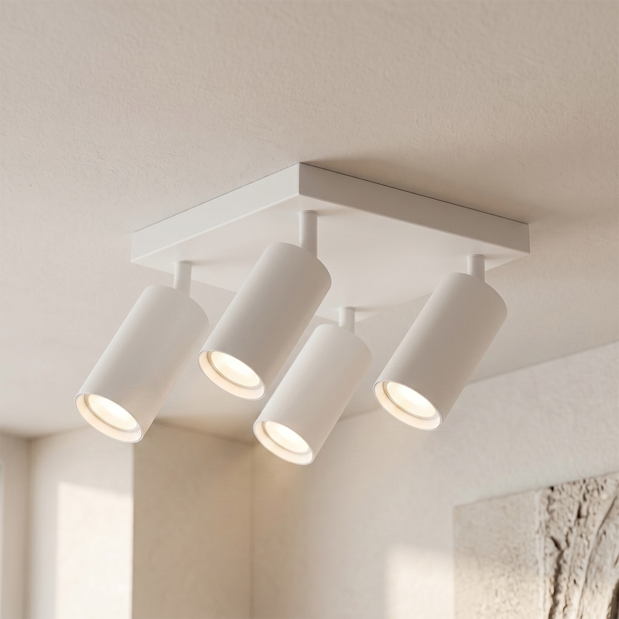 Brilagi - Dæmpbar LED RGBW spotarmatur SELE SQUARE 4xGU10/6,5W/230V 2700-6500K hvid