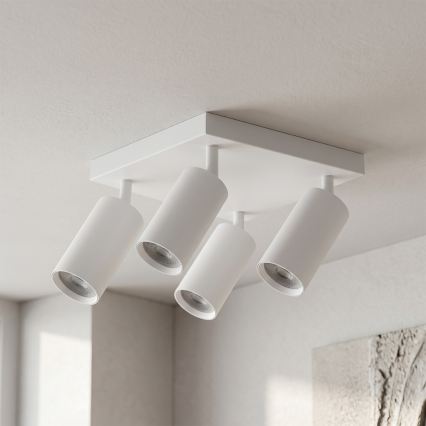 Brilagi - Dæmpbar LED RGBW spotarmatur SELE SQUARE 4xGU10/6,5W/230V 2700-6500K hvid