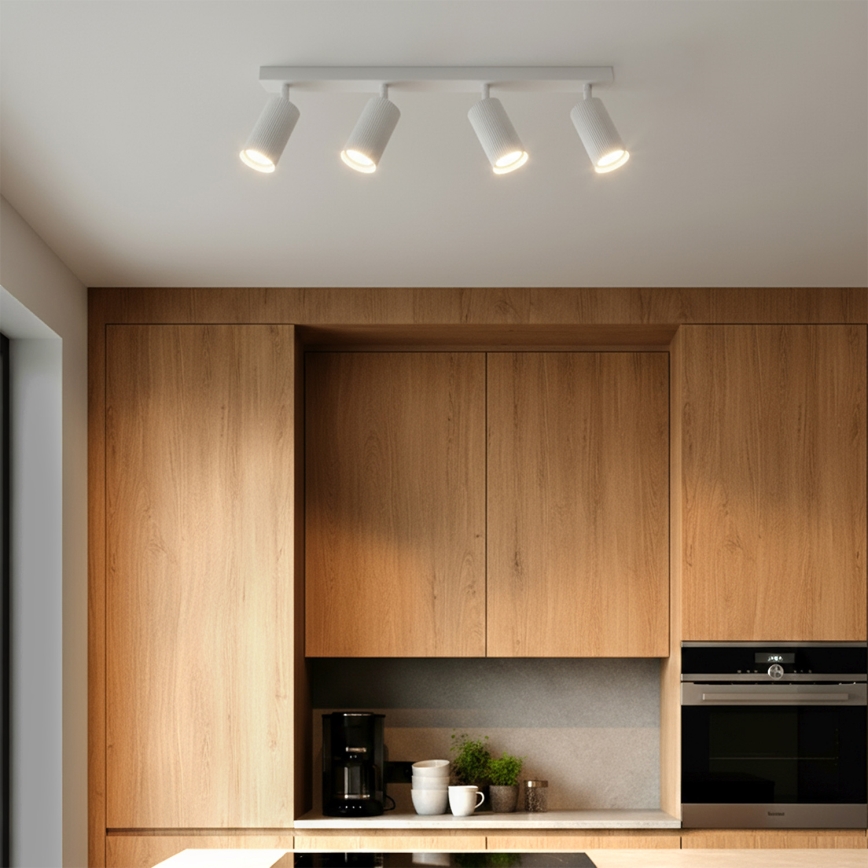 Brilagi - LED RGBW dæmpbar spotarmatur SELE MODERN 4xGU10/4,8W/230V 3000K hvid + fjernbetjening