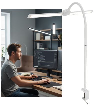Brilagi - Dæmpbar LED-skrivebordslampe USB VARIO LED/14W/5V 3000-6000K hvid