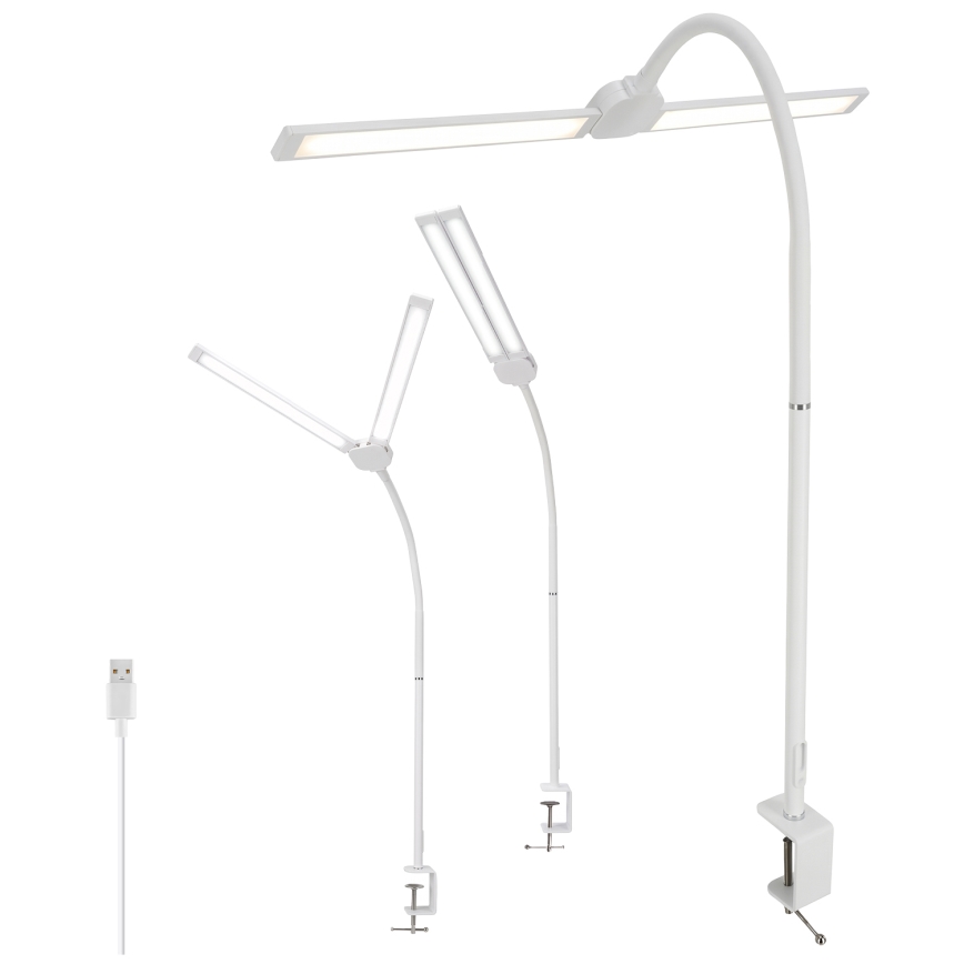 Brilagi - Dæmpbar LED-skrivebordslampe USB VARIO LED/14W/5V 3000-6000K hvid
