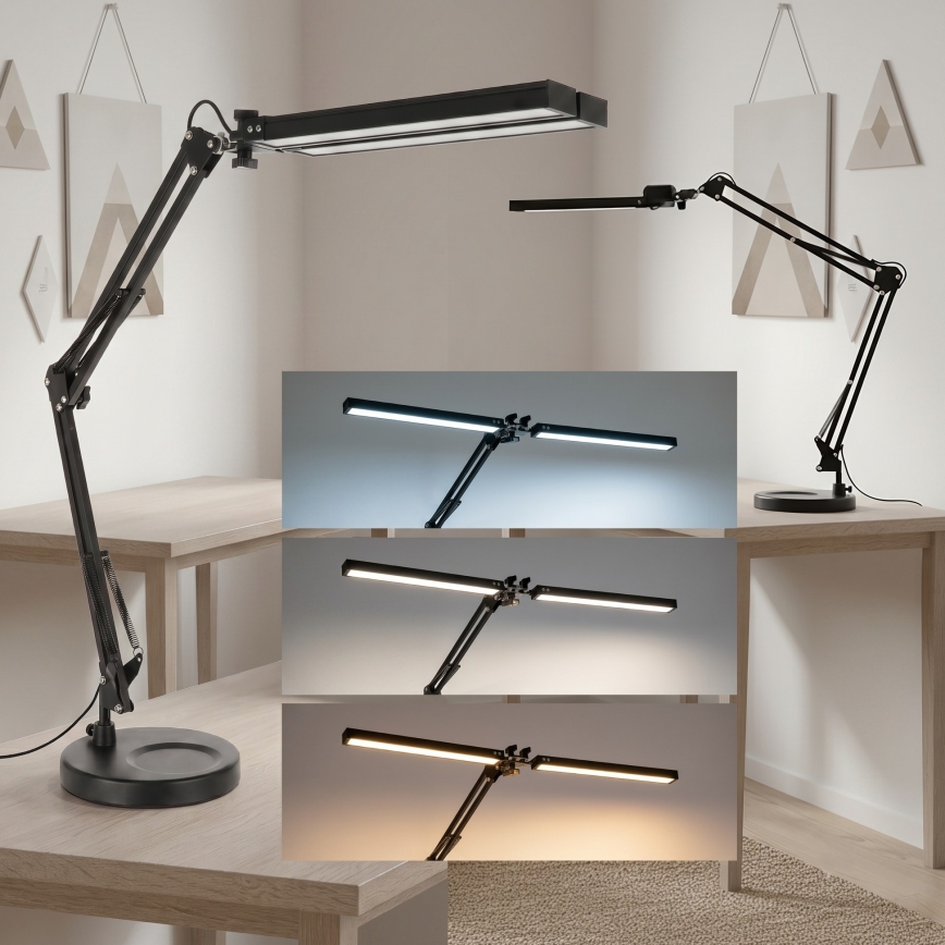BRILAGI - Dæmpbar LED skrivebordslampe VARIO LED/15W/230V 3000-6000K sort
