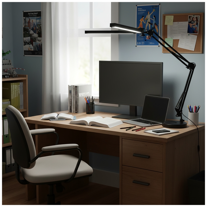 BRILAGI - Dæmpbar LED skrivebordslampe VARIO LED/15W/230V 3000-6000K sort