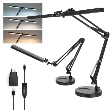 BRILAGI - Dæmpbar LED skrivebordslampe VARIO LED/15W/230V 3000-6000K sort