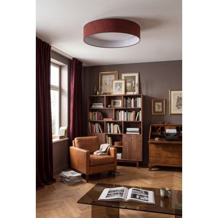 Brilagi - LED dæmpbar loftlampe VELVET SMARTIX LED/36W/230V 3000-6000K Ø 55 cm vinrød Wi-Fi Tuya Beacon + fjernbetjening