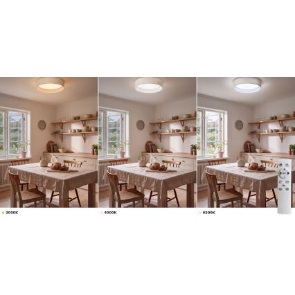 Brilagi - LED-dæmpbar loftlampe VELVET SMART VARI LED/36W/230V 3000-6500K Ø 55 cm hvid + fjernbetjening