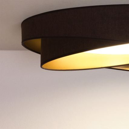 BRILAGI - LED dæmpbar loftlampe VELVET TWIST LED/36W/230V 3000-6000K Ø 65 cm Wi-Fi Tuya Beacon brun/guld + fjernbetjening