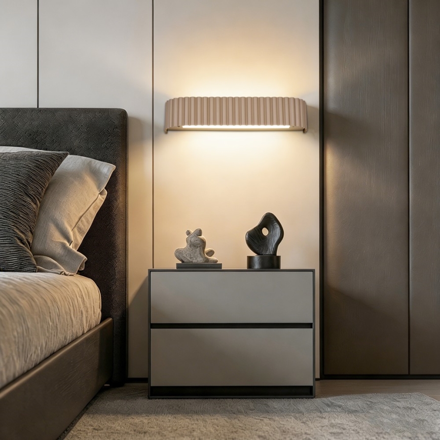 Brilagi - LED-dæmpbar væglampe FALCON MODERN LED/14W/230V 3000-6000K 40 cm beige + fjernbetjening