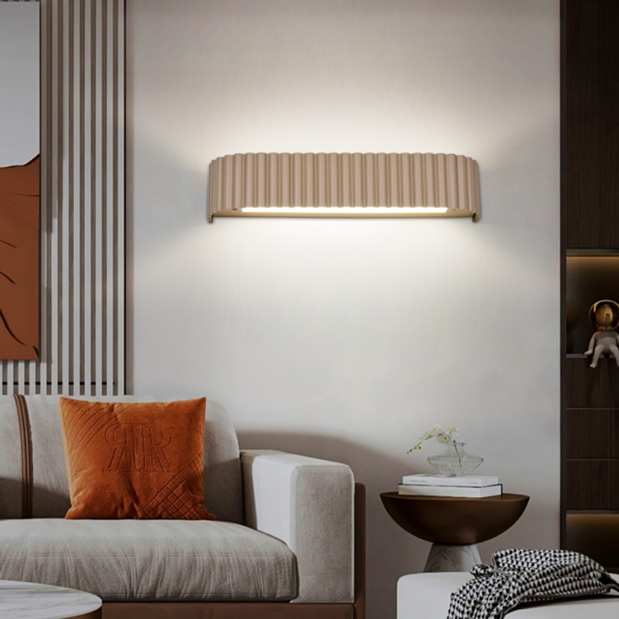 Brilagi - LED-dæmpbar væglampe FALCON MODERN LED/14W/230V 3000-6000K 40 cm beige + fjernbetjening