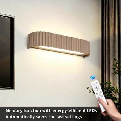 Brilagi - LED-dæmpbar væglampe FALCON MODERN LED/14W/230V 3000-6000K 40 cm beige + fjernbetjening
