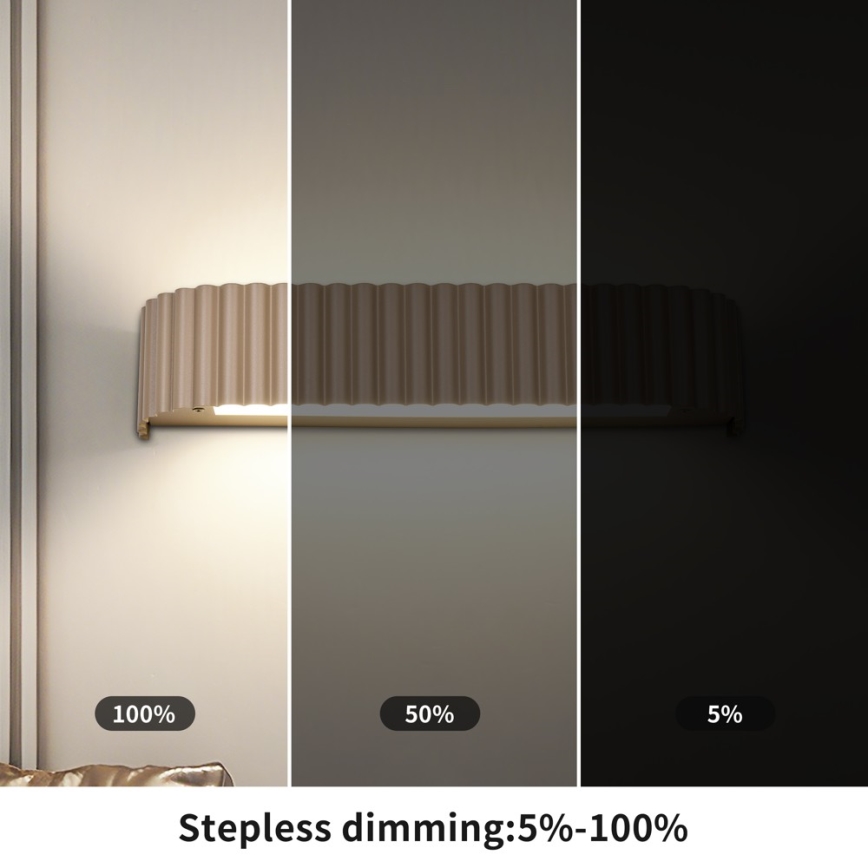 Brilagi - LED-dæmpbar væglampe FALCON MODERN LED/14W/230V 3000-6000K 40 cm beige + fjernbetjening