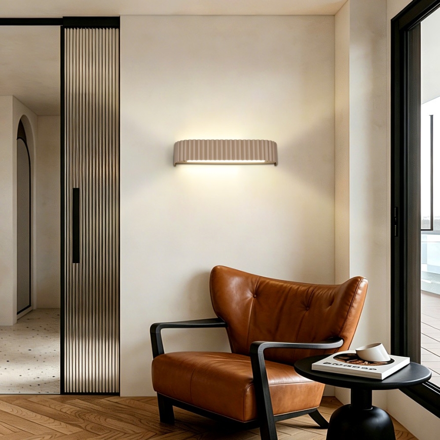 Brilagi - LED-dæmpbar væglampe FALCON MODERN LED/14W/230V 3000-6000K 40 cm beige + fjernbetjening