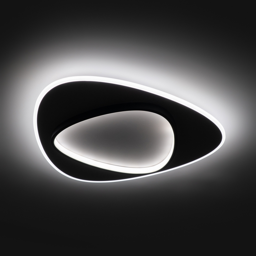 Brilagi - Dæmpbar LED-loftlampe FLARE LED/70W/230V 3000-6000K 55x55 cm hvid/sort + fjernbetjening