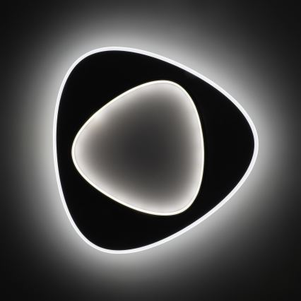 Brilagi - Dæmpbar LED-loftlampe FLARE LED/70W/230V 3000-6000K 55x55 cm hvid/sort + fjernbetjening
