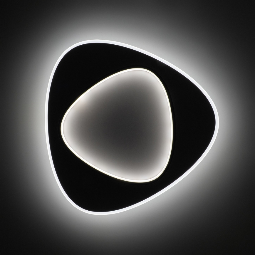 Brilagi - Dæmpbar LED-loftlampe FLARE LED/70W/230V 3000-6000K 55x55 cm hvid/sort + fjernbetjening
