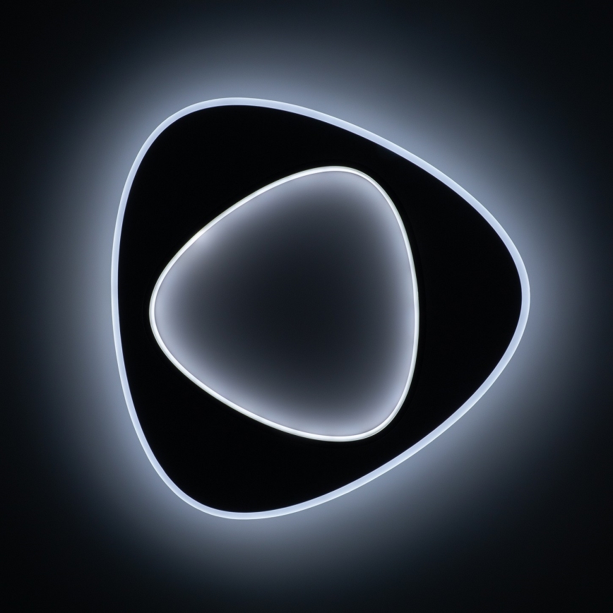 Brilagi - Dæmpbar LED-loftlampe FLARE LED/70W/230V 3000-6000K 55x55 cm hvid/sort + fjernbetjening