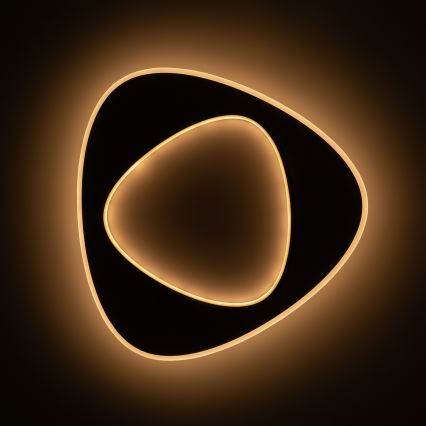 Brilagi - Dæmpbar LED-loftlampe FLARE LED/70W/230V 3000-6000K 55x55 cm hvid/sort + fjernbetjening