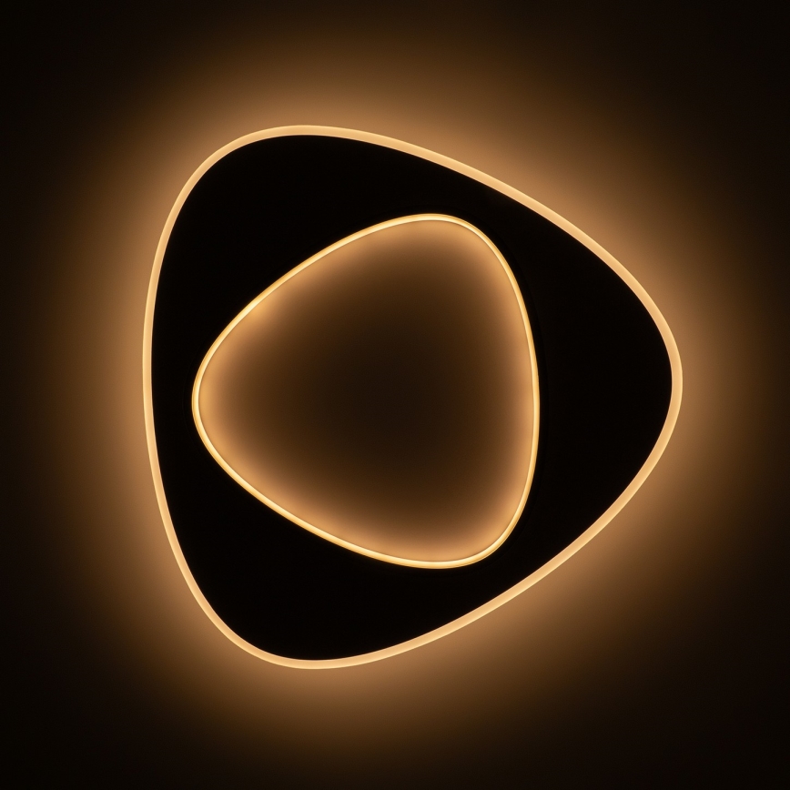 Brilagi - Dæmpbar LED-loftlampe FLARE LED/70W/230V 3000-6000K 55x55 cm hvid/sort + fjernbetjening