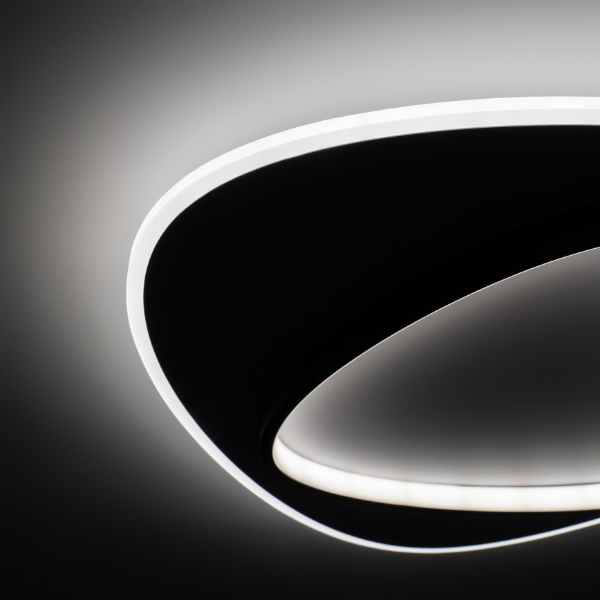 Brilagi - Dæmpbar LED-loftlampe FLARE LED/70W/230V 3000-6000K 55x55 cm hvid/sort + fjernbetjening