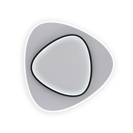 Brilagi - Dæmpbar LED-loftlampe FLARE LED/70W/230V 3000-6000K 55x55 cm hvid/sort + fjernbetjening