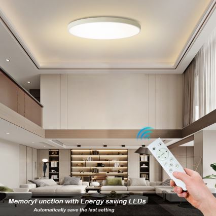 Brilagi - LED dæmpbar loftlampe POOL SMART LED/180W/230V 3000-6000K Ø 120 cm Wi-Fi Tuya hvid + fjernbetjening