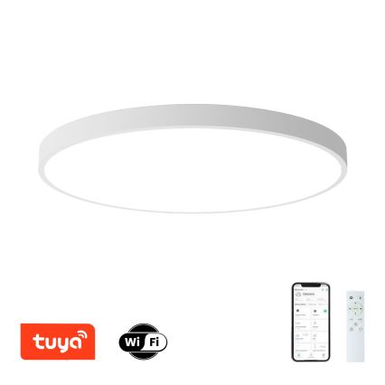 Brilagi - LED dæmpbar loftlampe POOL SMART LED/180W/230V 3000-6000K Ø 120 cm Wi-Fi Tuya hvid + fjernbetjening