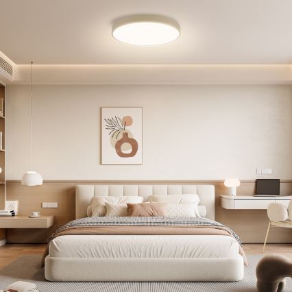 Brilagi - LED dæmpbar loftlampe POOL SMART LED/60W/230V 3000–6000K Ø 50 cm Wi‑Fi Tuya beige + fjernbetjening