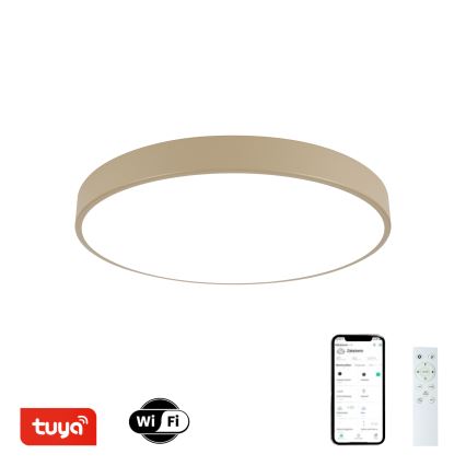 Brilagi - LED dæmpbar loftlampe POOL SMART LED/60W/230V 3000–6000K Ø 50 cm Wi‑Fi Tuya beige + fjernbetjening