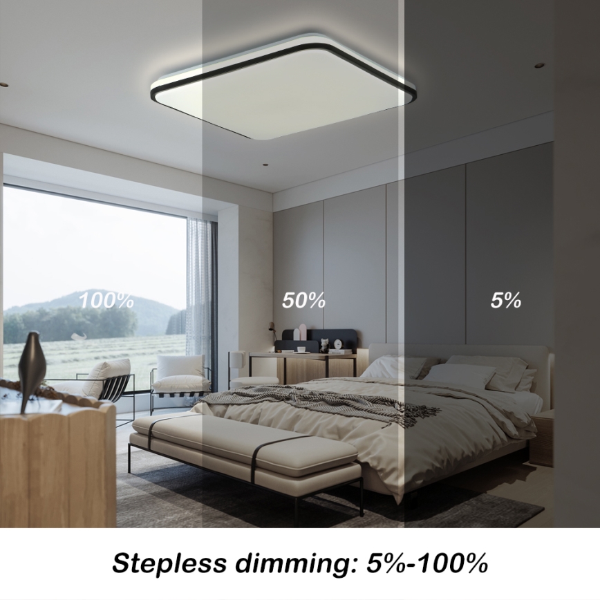 Brilagi - LED Dæmpbar loftlampe SMART LED/36W/230V 53x53 cm 3000-6000K Wi-Fi Tuya Beacon + fjernbetjening