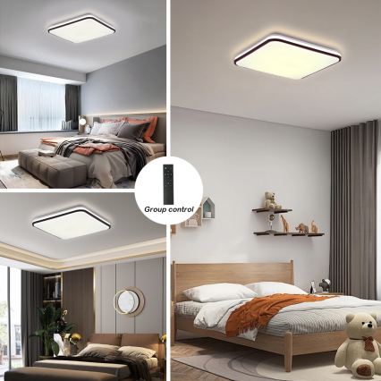 Brilagi - LED Dæmpbar loftlampe SMART LED/36W/230V 53x53 cm 3000-6000K Wi-Fi Tuya Beacon + fjernbetjening