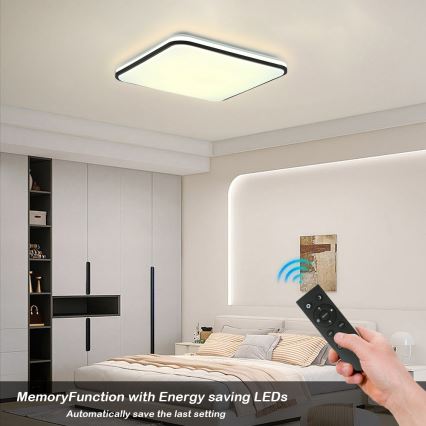 Brilagi - LED Dæmpbar loftlampe SMART LED/36W/230V 53x53 cm 3000-6000K Wi-Fi Tuya Beacon + fjernbetjening