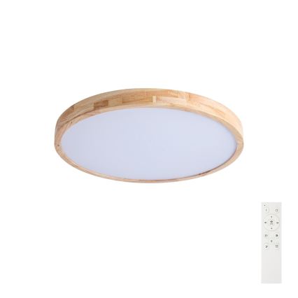 Brilagi - Dæmpbar loftlampe WOODLINE LED/72W/230V 3000-6000K eg Ø 60 cm + fjernbetjening
