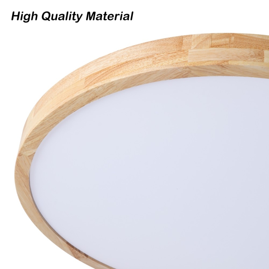 Brilagi - Dæmpbar loftlampe WOODLINE LED/72W/230V 3000-6000K eg Ø 60 cm + fjernbetjening