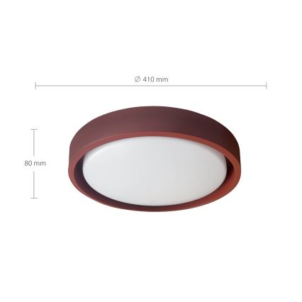 Brilagi - Dæmpbar LED-loftlampe MATTEO LED/48W/230V 3000-6500K Ø 41 cm rød + fjernbetjening
