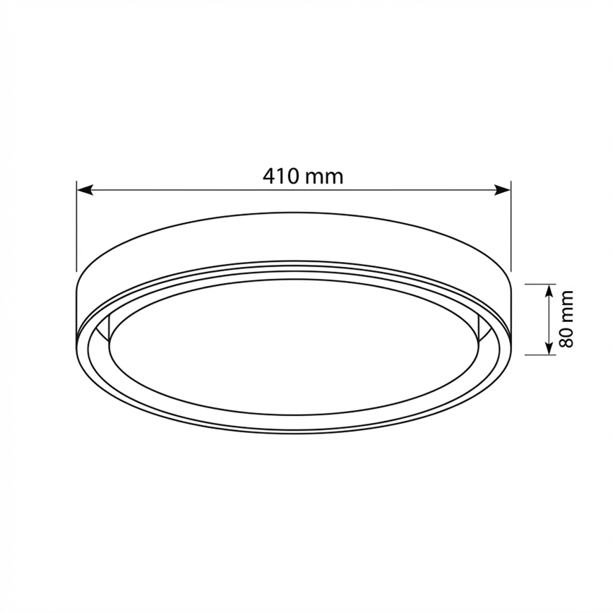 Brilagi - LED-dæmpbar loftlampe MATTEO LED/48W/230V 3000–6500K Ø 41 cm sort + fjernbetjening