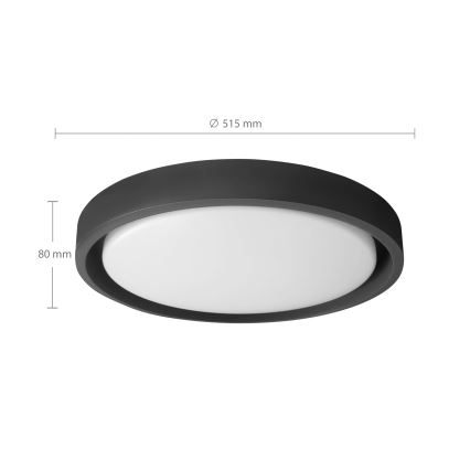 Brilagi - LED dæmpbar loftlampe MATTEO LED/60W/230V 3000-6500K Ø 51,5 cm sort + fjernbetjening