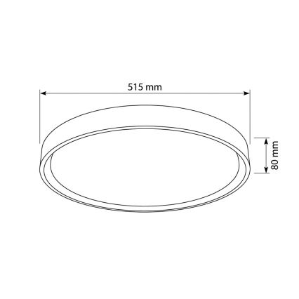 Brilagi - LED dæmpbar loftlampe MATTEO LED/60W/230V 3000-6500K Ø 51,5 cm sort + fjernbetjening