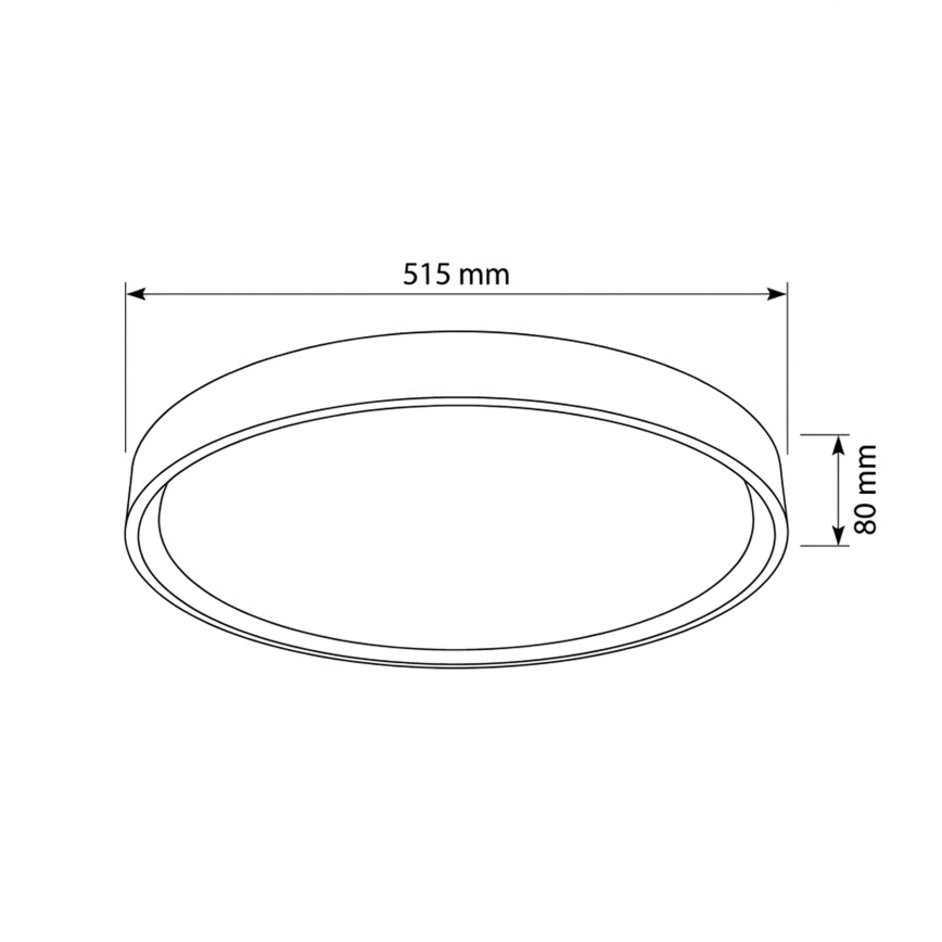 Brilagi - LED dæmpbar loftlampe MATTEO LED/60W/230V 3000-6500K Ø 51,5 cm sort + fjernbetjening