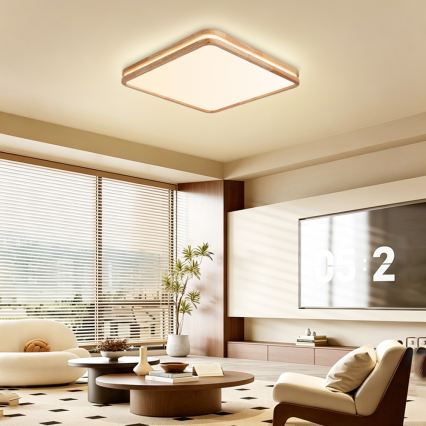 Brilagi - Dæmpbar LED-loftlampe MOLINA SQUARE LED/80W/230V 3000-6000K eg 60x60 cm + med fjernbetjening