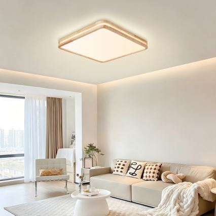 Brilagi - Dæmpbar LED-loftlampe MOLINA SQUARE LED/80W/230V 3000-6000K eg 60x60 cm + med fjernbetjening