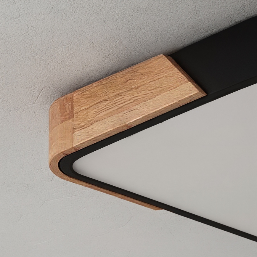 Brilagi - Dæmpbar LED-loftlampe PILANA LED/60W/230V 3000-6500K eg/sort 56x56 cm + fjernbetjening