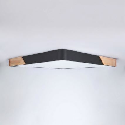 Brilagi - Dæmpbar LED-loftlampe PILANA LED/60W/230V 3000-6500K eg/sort 56x56 cm + fjernbetjening