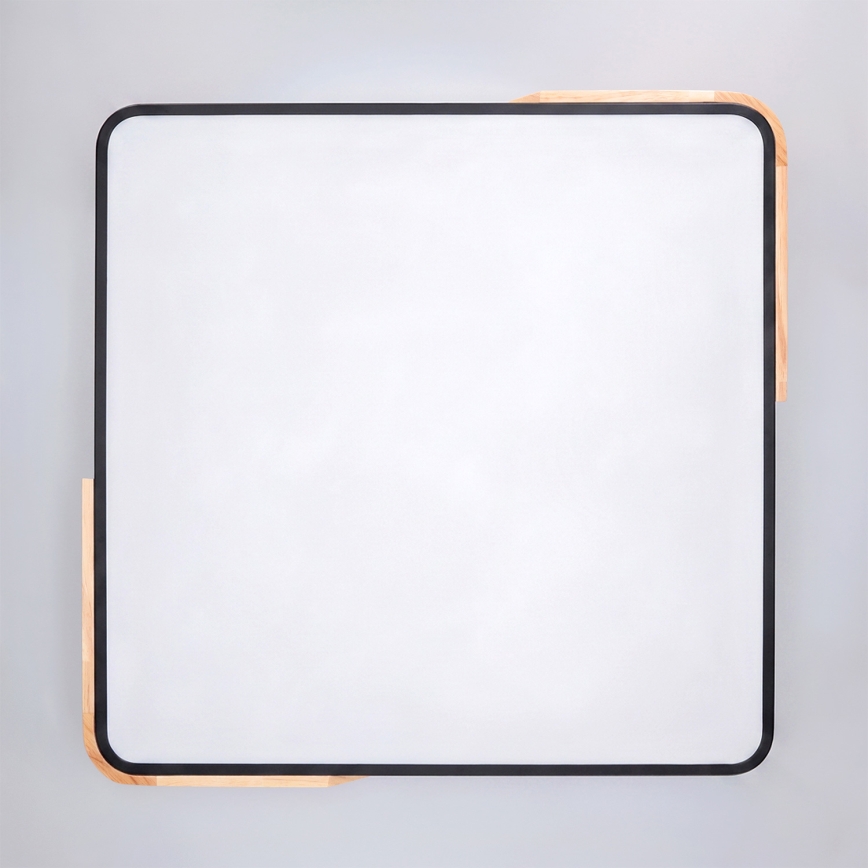 Brilagi - Dæmpbar LED-loftlampe PILANA LED/60W/230V 3000-6500K eg/sort 56x56 cm + fjernbetjening