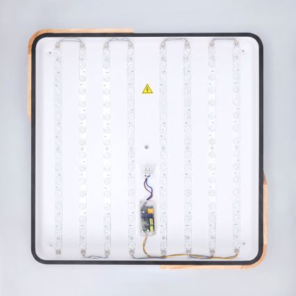 Brilagi - Dæmpbar LED-loftlampe PILANA LED/60W/230V 3000-6500K eg/sort 56x56 cm + fjernbetjening
