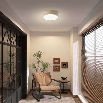 Brilagi - LED dæmpbar loftlampe POOL LED/18W/230V 3000-6000K 20 cm beige + fjernbetjening